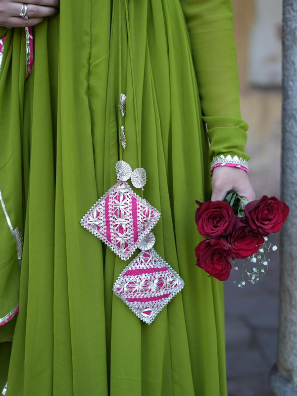 Mehndi Georgette Anarkali set Jonaya