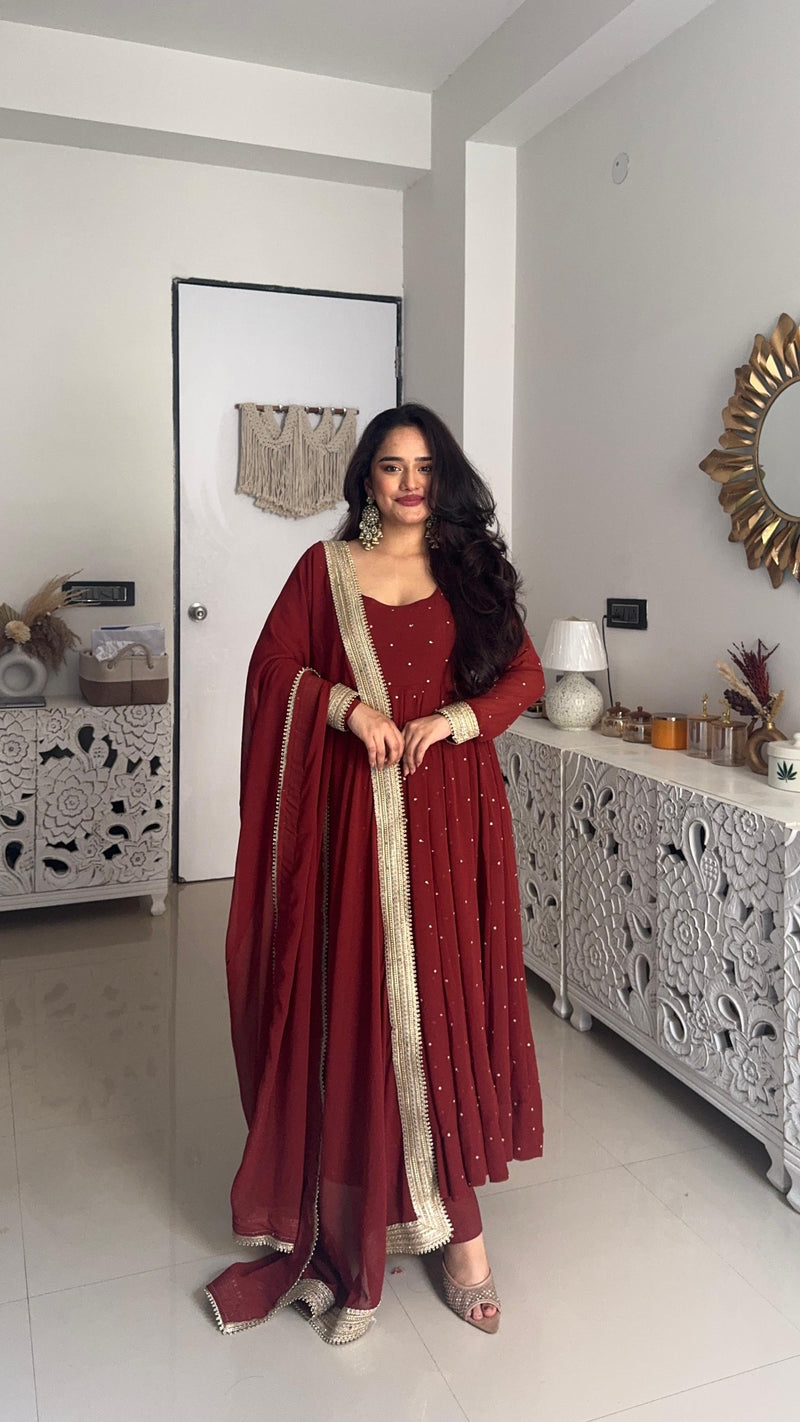 Chand Pure Georgette Anarkali set Jonaya