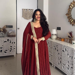 Chand Pure Georgette Anarkali set Jonaya