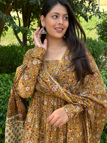 Rusty mustard lace suit set - Jonaya