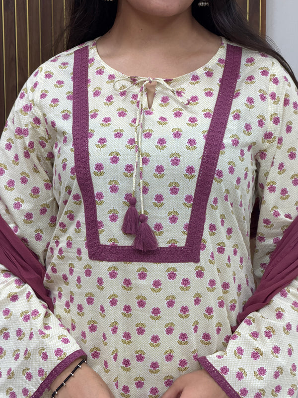 Jaamun dori Farshi salwar set Jonaya