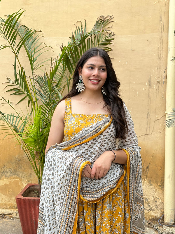 Mustard Gher Suit Set - Jonaya