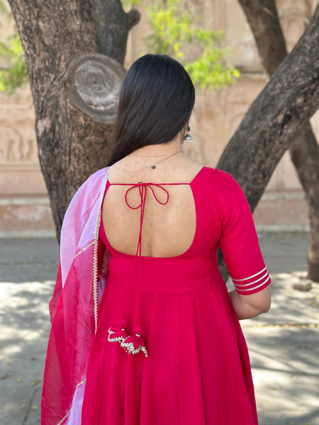 Rani Laheriya Anarkali suit set Jonaya