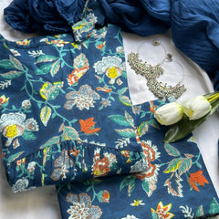 Summer indigo suit set - Jonaya