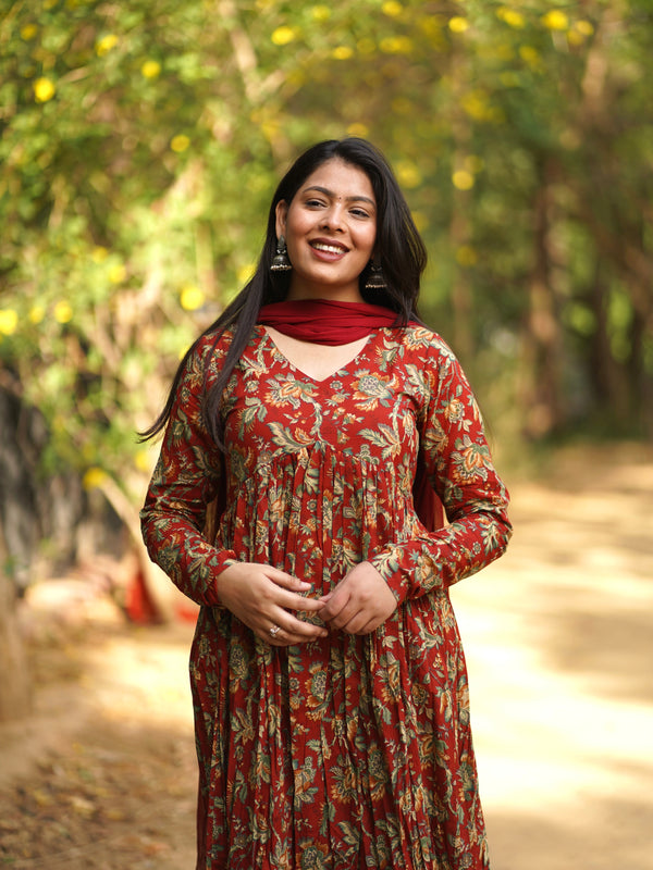 Red Garden Alia Cut Suit Set - Jonaya