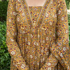 Rusty mustard lace suit set - Jonaya