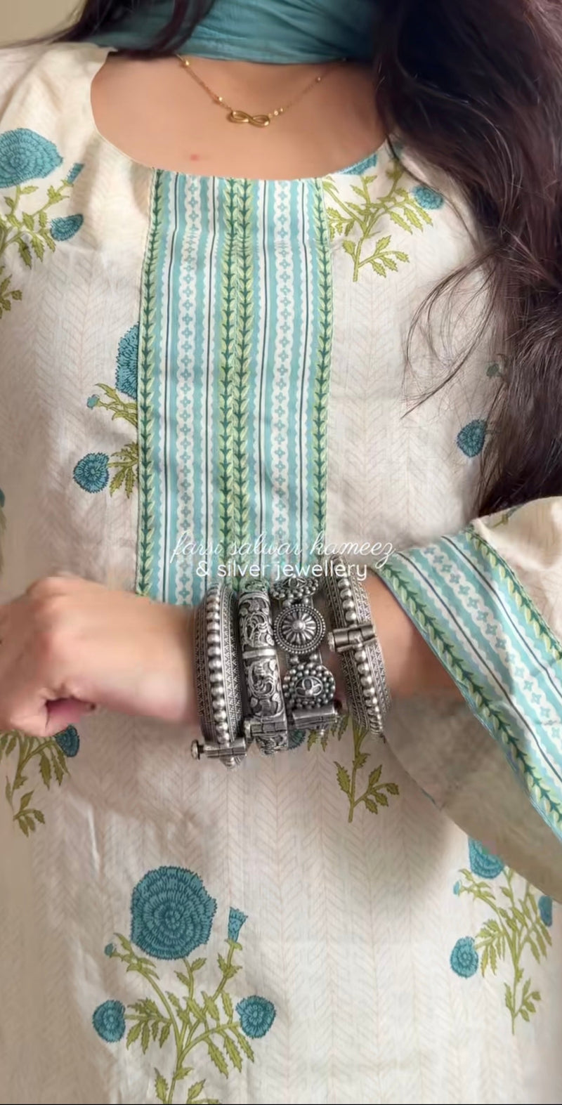 Turquoise Green farshi salwar set Jonaya