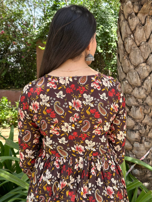 Breezy Brown Kameez - Jonaya