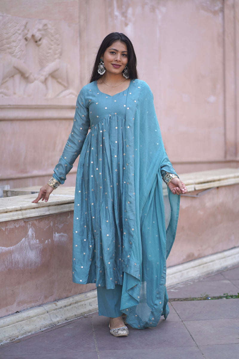 Pista Mirror Festive Flare suit set Jonaya