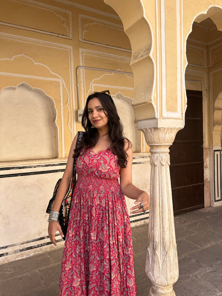 Pink Paisley Floral Dress Jonaya