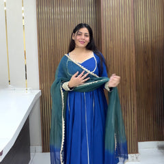 Sweetheart green blue gota Anarkali set Jonaya