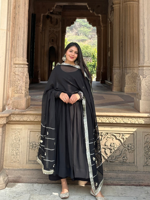 Zara Georgette Anarkali Suit Set - Jonaya