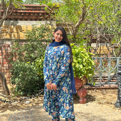 Summer indigo suit set - Jonaya