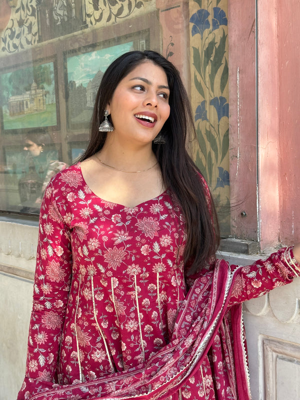 Wedding Ready Gota Anarkali Suit Set - Jonaya