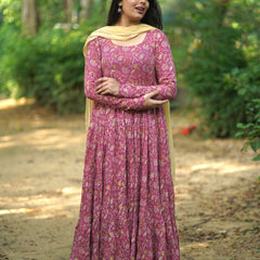 Pink Tier Full flare suit set Jonaya