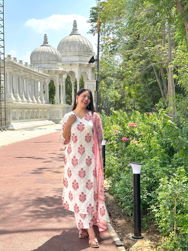 Big Booti Print Straight Suit Set - Jonaya