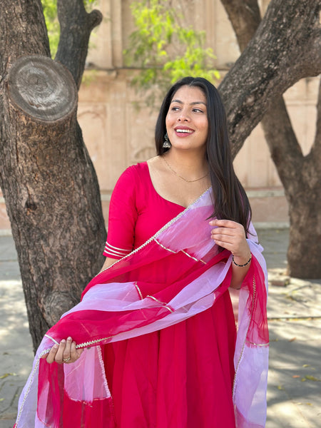Rani Laheriya Anarkali suit set Jonaya