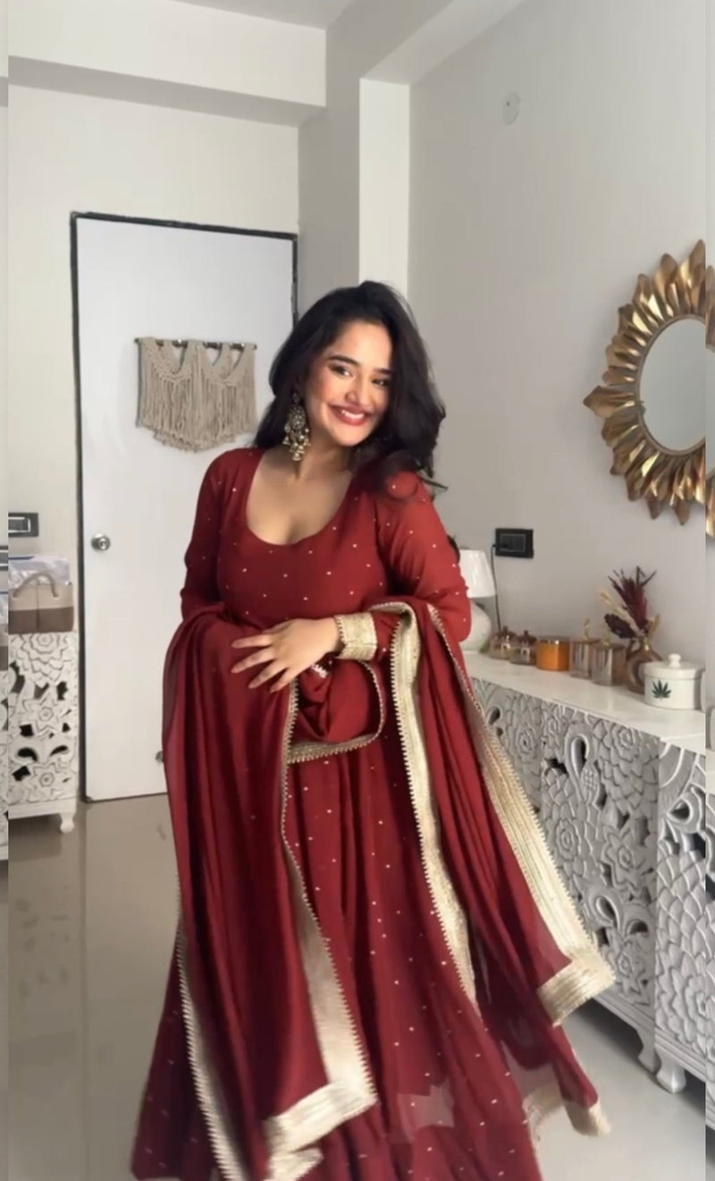 Chand Pure Georgette Anarkali set Jonaya