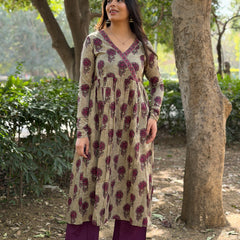 Grey wine Fool kameez Jonaya