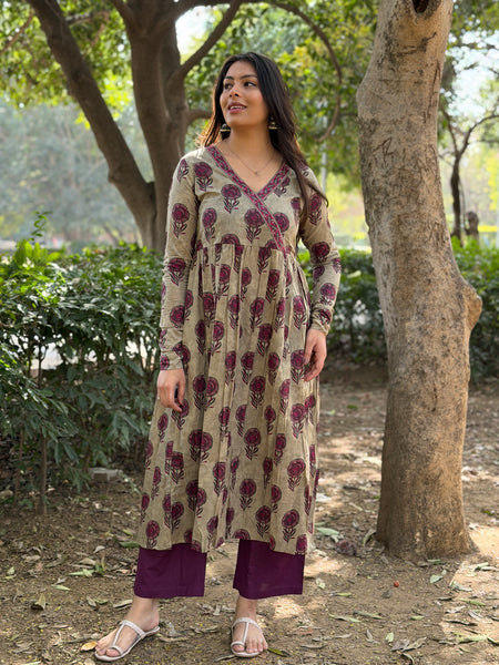 Grey wine Fool kameez Jonaya
