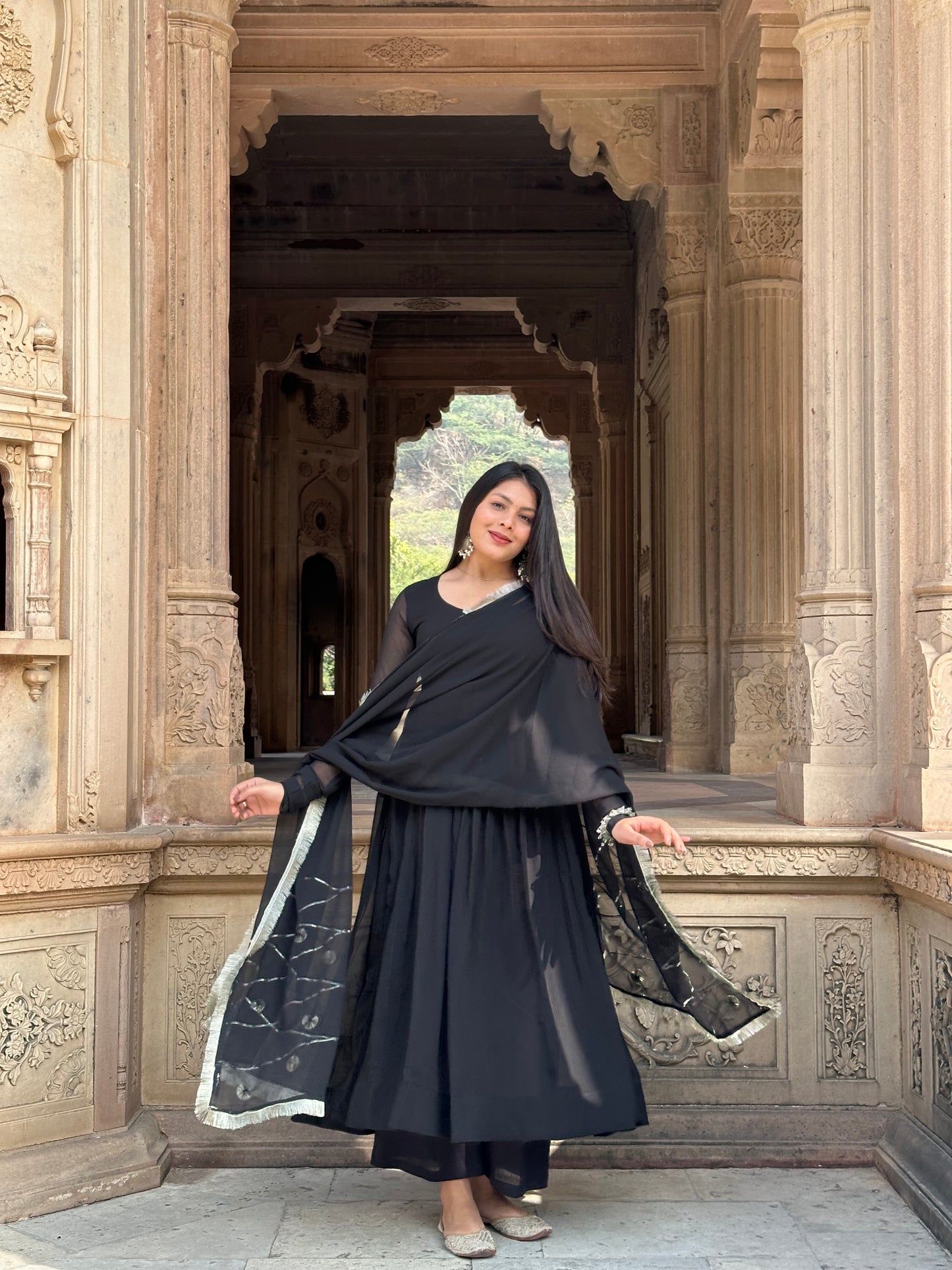 Zara Georgette Anarkali suit set