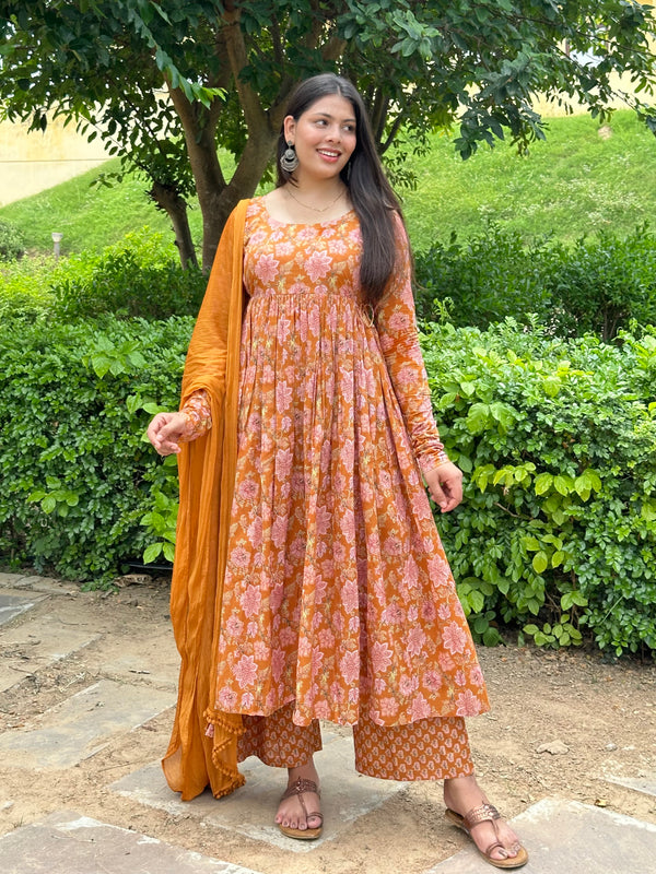 Joyfull Mustard Gher Suit Set - Jonaya