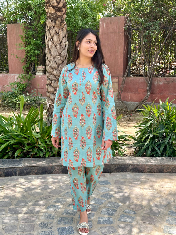 Glowing Green Co-ord Set - Jonaya