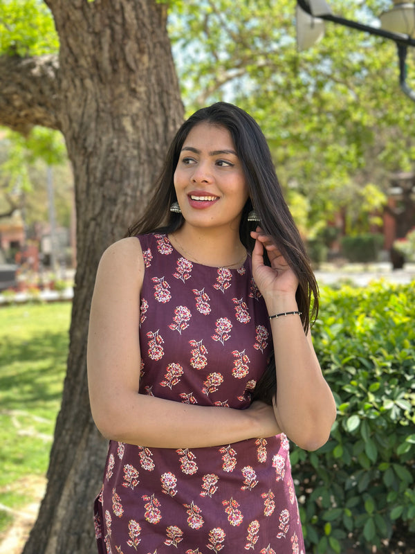 Purple Floral Co-ord Set - Jonaya