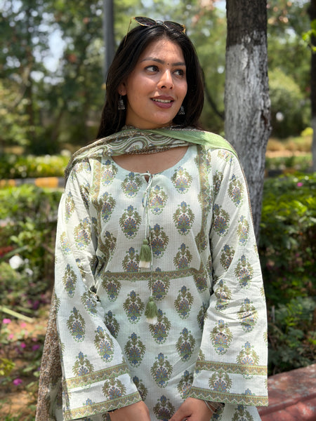 Grey blue farshi salwar set Jonaya