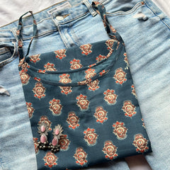 Indigo strap kurti - Jonaya