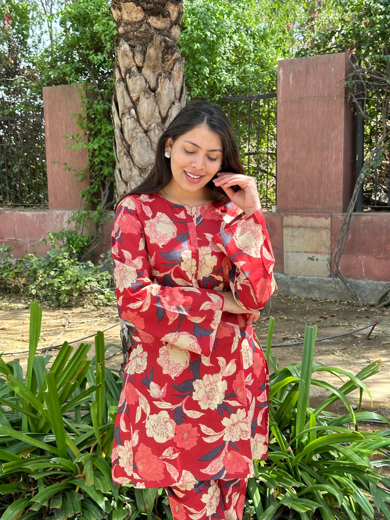 Gorgeous Red co-ord set - Jonaya