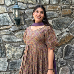 Lavender beige suit set - Jonaya