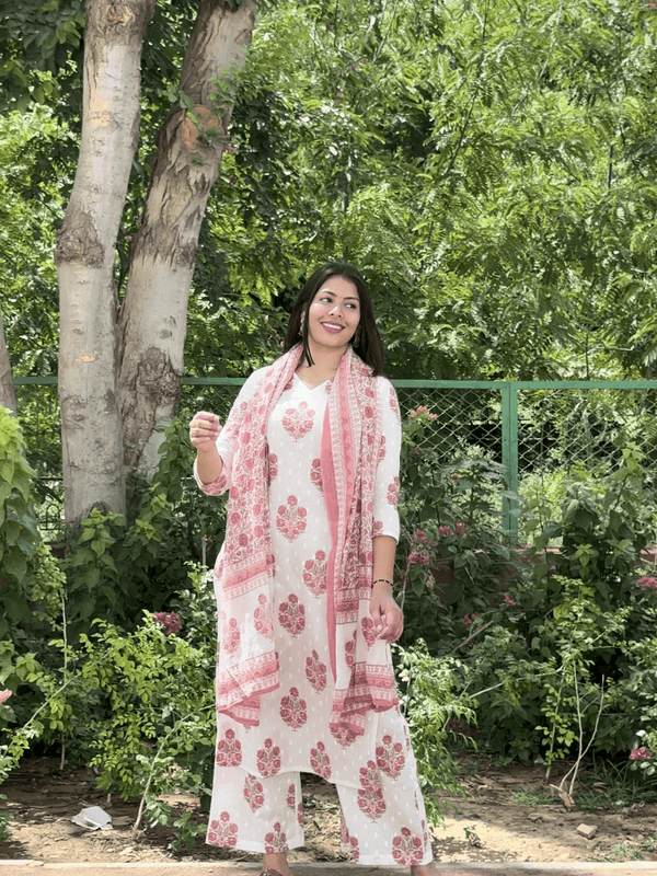 Big Booti Print Straight Suit Set - Jonaya