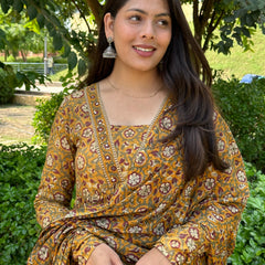 Rusty mustard lace suit set - Jonaya