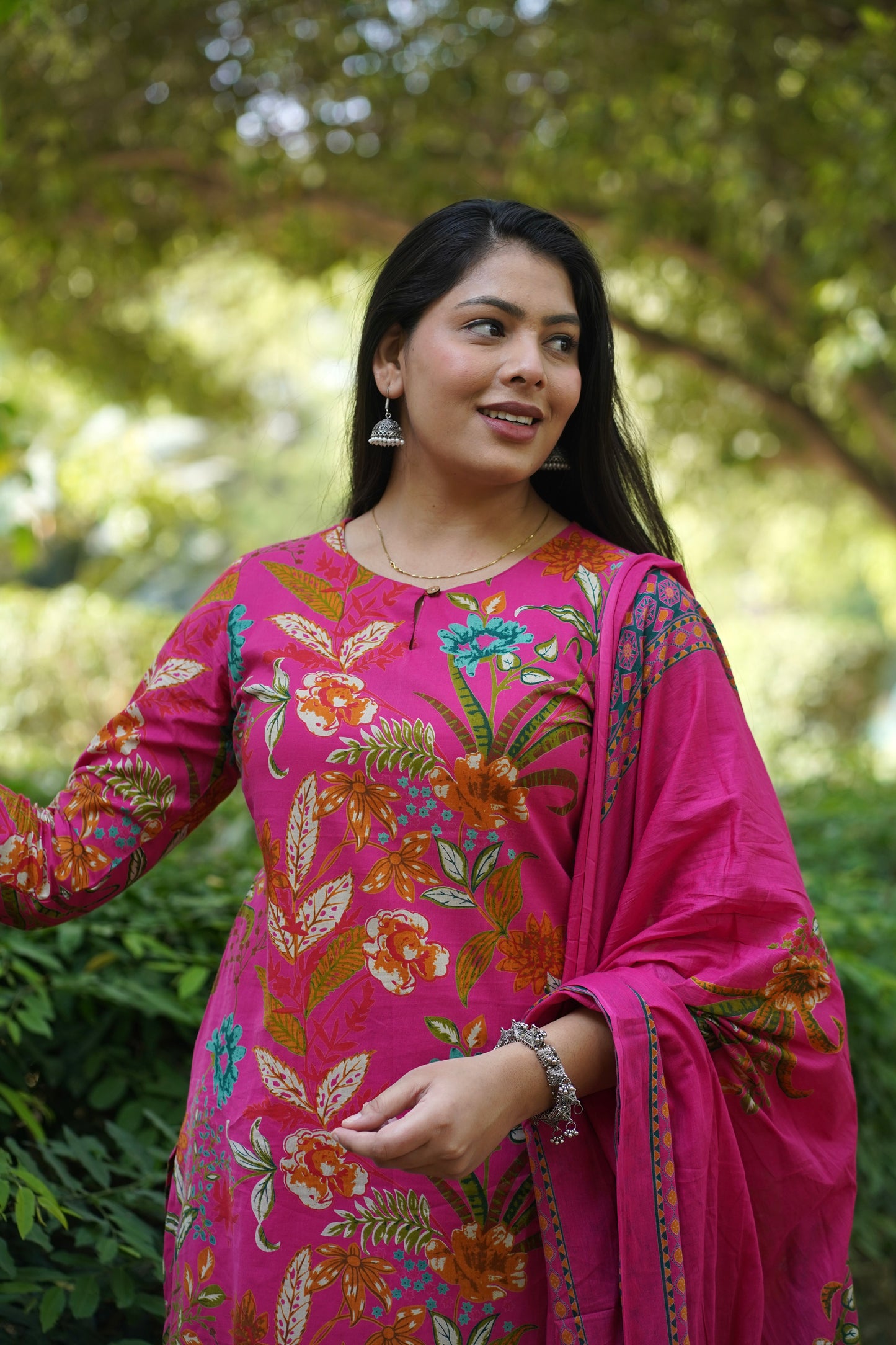 Blooming Pink straight suit set