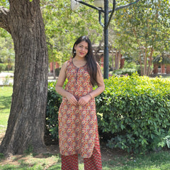 Red kalamkari dori coord - Jonaya