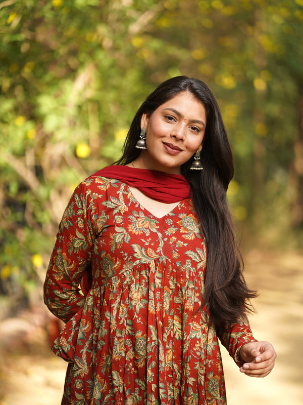 Red Garden Alia Cut Suit Set - Jonaya