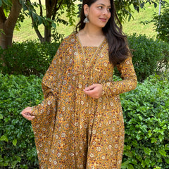 Rusty mustard lace suit set - Jonaya