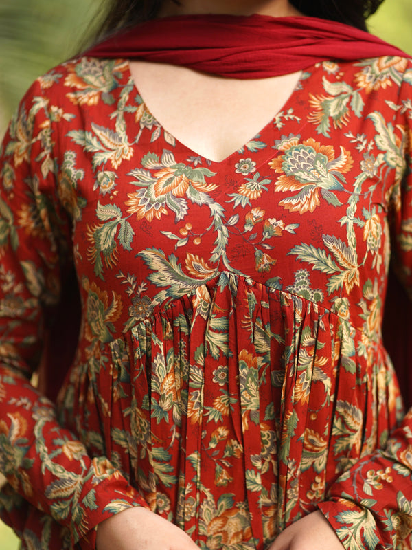 Red Garden Alia Cut Suit Set - Jonaya