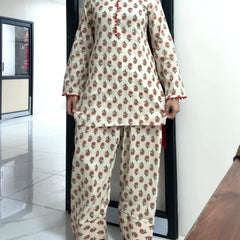 Pearl marigold Farshi set Jonaya