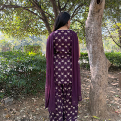 Vibrant Purple Farshi Salwar Set Jonaya