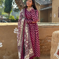 Wine 3 piece suit set - Jonaya