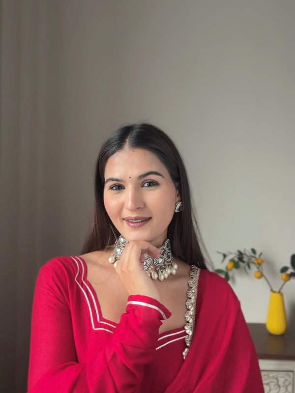 Rose blooming heavy Anarakali Jonaya