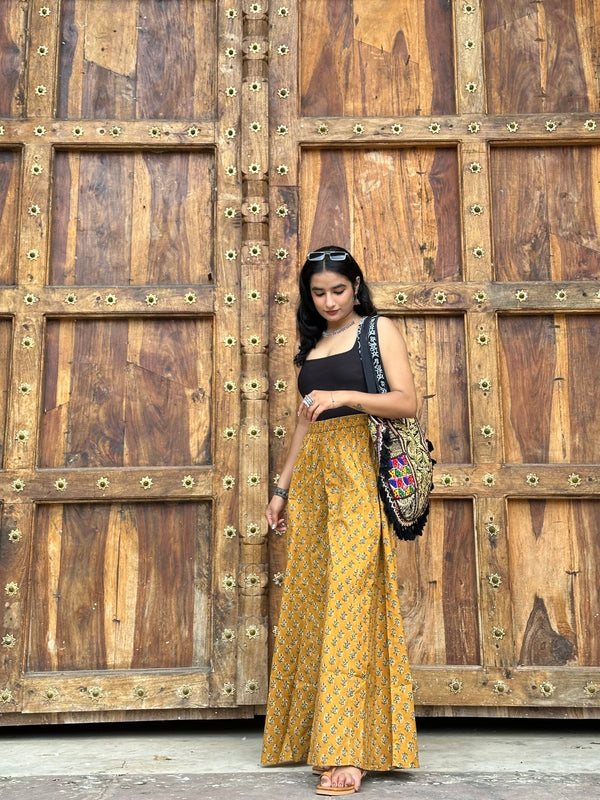 Cullote Mustard Flared Bottom - Jonaya