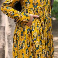 Pretty teal mustard kameez Jonaya