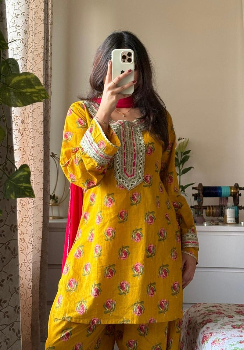 Pista Ladoo Farshi salwaar set Jonaya
