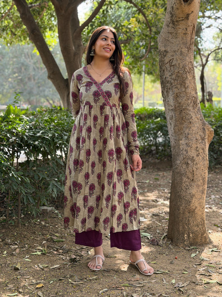 Grey wine Fool kameez Jonaya