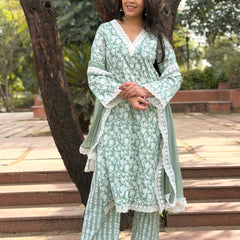 Matcha Ice pakistani style suit set Jonaya