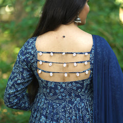 Indigo baag flare suit set Jonaya