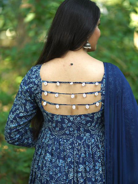 Indigo baag flare suit set Jonaya